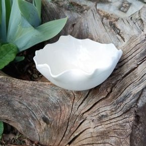 5 coquillage faïence blanche ceramique