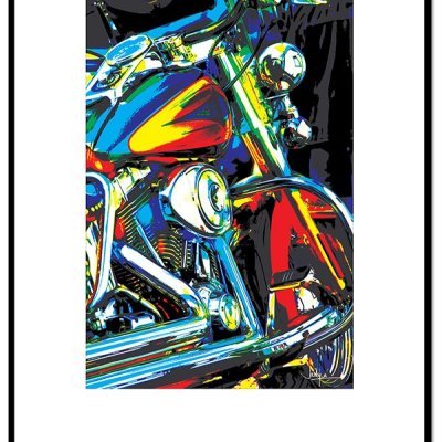 Chrome Tableau illustration Photo 60x80 Jacky a Française Bolide