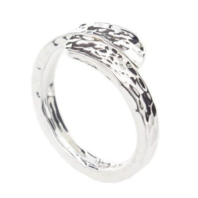 5 Bague AL Martelée Argent 925