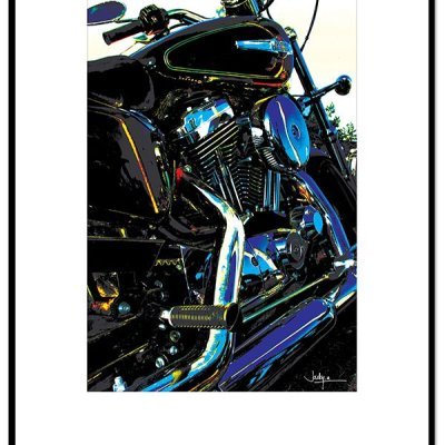 Chrome Tableau illustration Photo 60x80 Jacky a Française La Classe Chromée