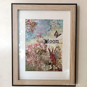 Bloom Tableau floral techniques mixtes collages Cocofolies 2023