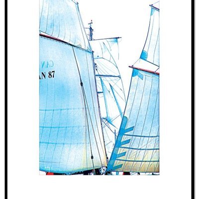 Marine Présentation Tableau illustration Photo 60x80 Jacky a Jeu de Voiles