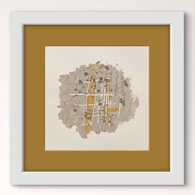 Xirkys peinture acrilyque sable doré étain Minimalité Terrestre support (…)