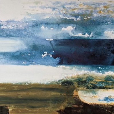 Marée basse acrylique sur toile 97 x 57 cm