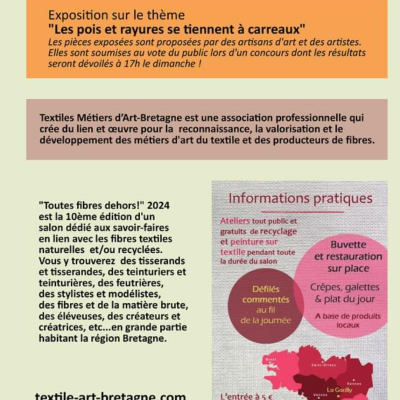 &#129526; Salon Toutes Fibres Dehors 2024 10ème édition en Bretagne (…)