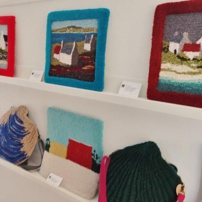 Tapis tableaux paysages bretons laine au handtufting expo