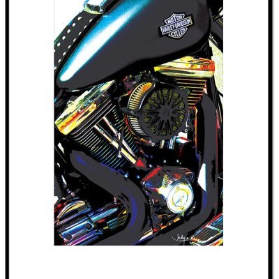 Chrome Tableau illustration Photo 60x80 Jacky a Française Chrome et Or