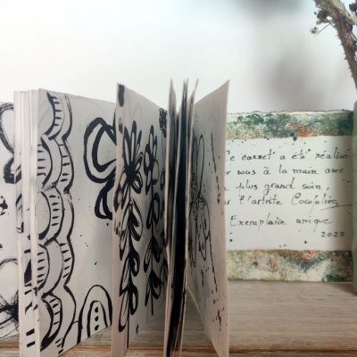 carnet d artiste fleurs libres par Cocofolies Colophon authenticité
