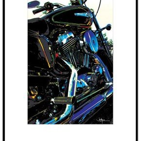 Chrome Tableau illustration Photo 60x80 Jacky a Française La Classe Chromée