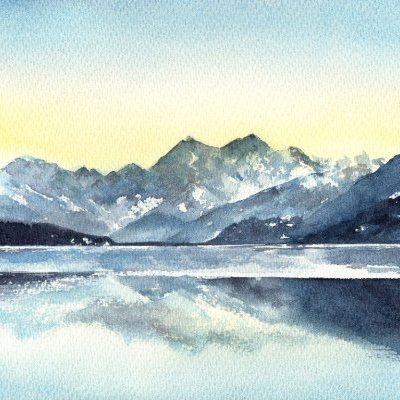 5 Reflet sur le Lac Aquarelle Faustine