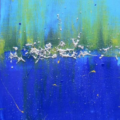 Confin acrylique et étain sur lin janvier 2024 0 par 60cm