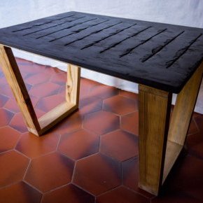 Table basse bois ardoise 1