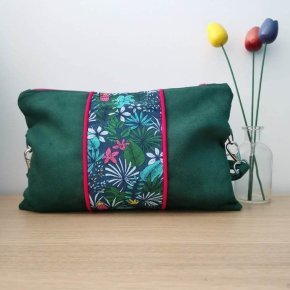 6 Pochette sac a main femme sac a bandouliere Suedine coton face