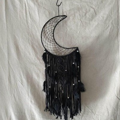 attrape rêve lune noir1