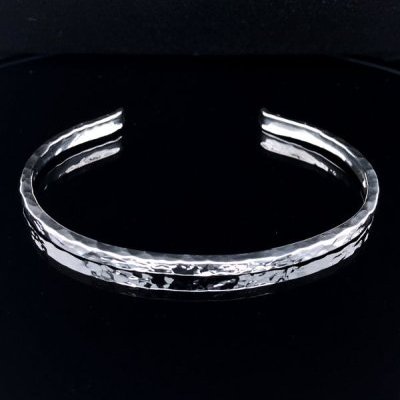 3 Bracelet Jonc martelé Argent 925