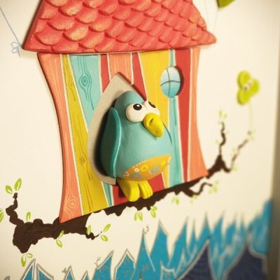 Vivre ses reves oiseau toit 21x29 09c