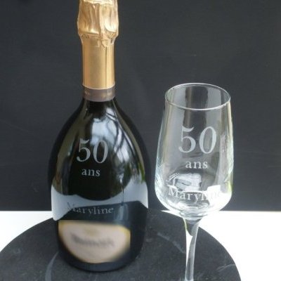 bouteille gravee sablage