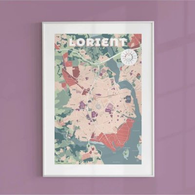 06Lorient 50x70cm Mockup cadre blanc
