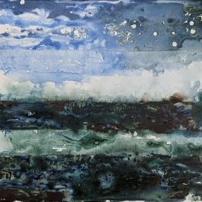 Mer d Automne I acrylique sur toile 80 x 40 cm 730 euros