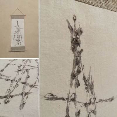 tableau textile série "les hommes branches"