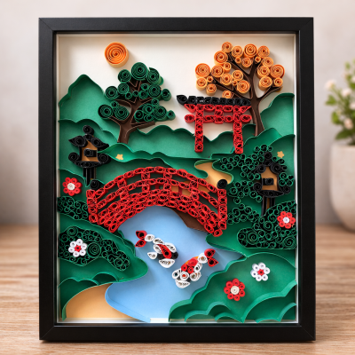 jardin japonais quilling mimite creations