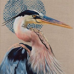 Héron I . 70x50 cm