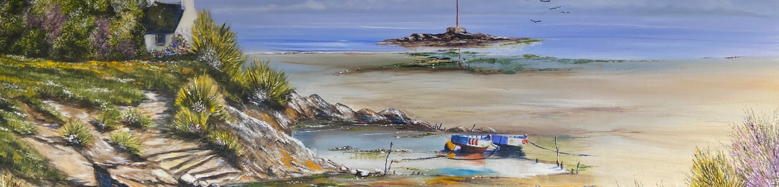 UN MATIN DANS LE GOLFE 130 X 81 cm