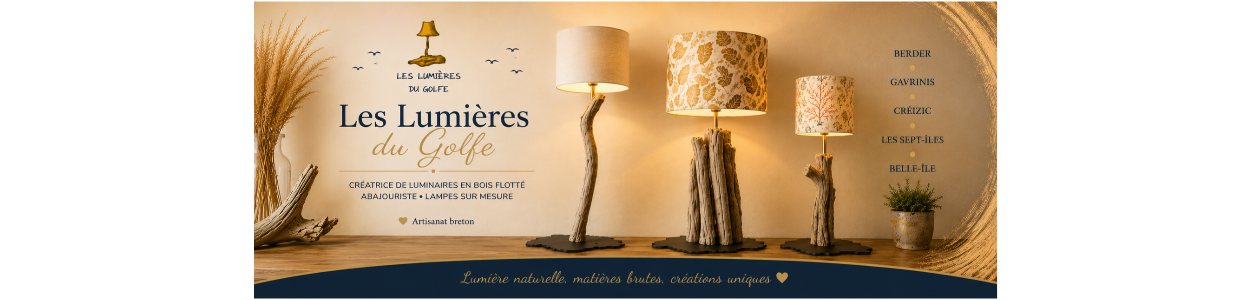 Les Lumières du Golfe Création de luminaires