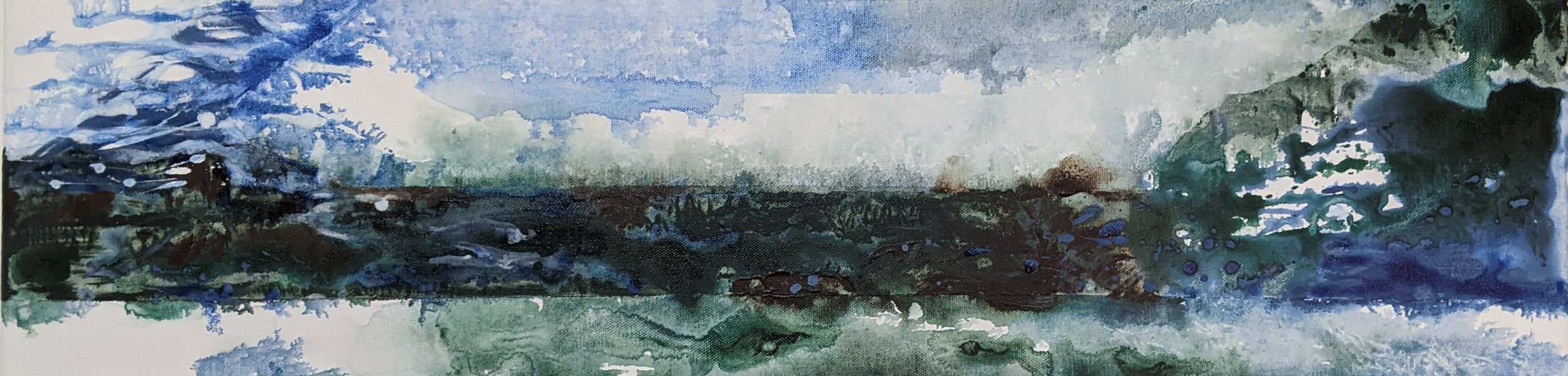 Mer d Automne I acrylique sur toile 80 x 40 cm 730 euros